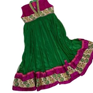 PAKISTANI INDIAN PARTY WEDDING ANARKALI GOWN PRINCESS ANANYA COSTUME GirlSz 8-10